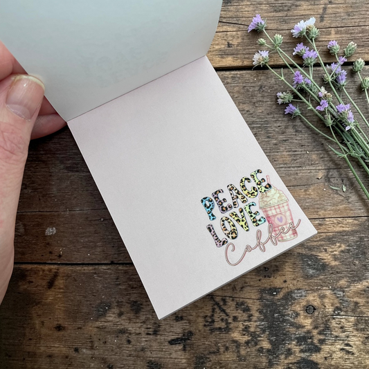Coffee Mini Notepad – Cute Coffee Memo Pad | Handmade Stationery