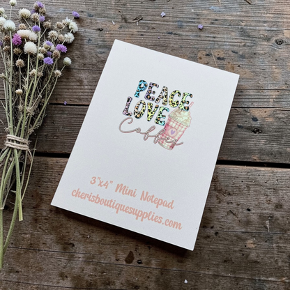 Coffee Mini Notepad – Cute Coffee Memo Pad | Handmade Stationery