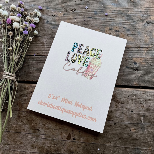 Coffee Mini Notepad – Cute Coffee Memo Pad | Handmade Stationery