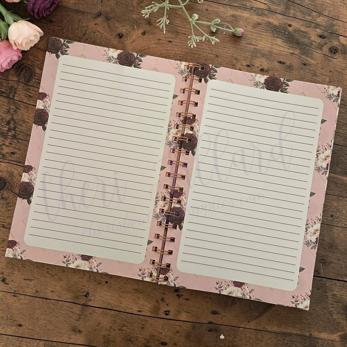 Pink Olive Luxury Spiral Notebook