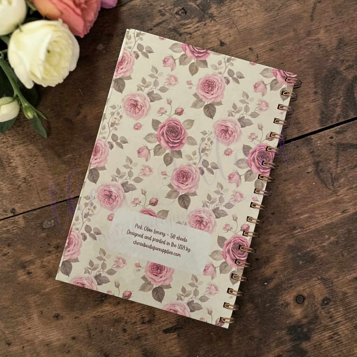 Pink Olive Luxury Spiral Notebook