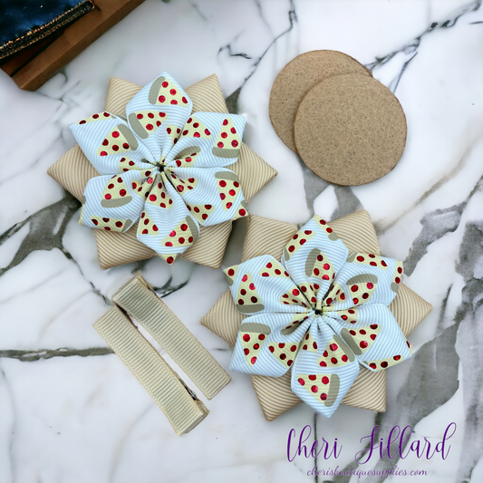 Pizza Party Flower Bow Kit