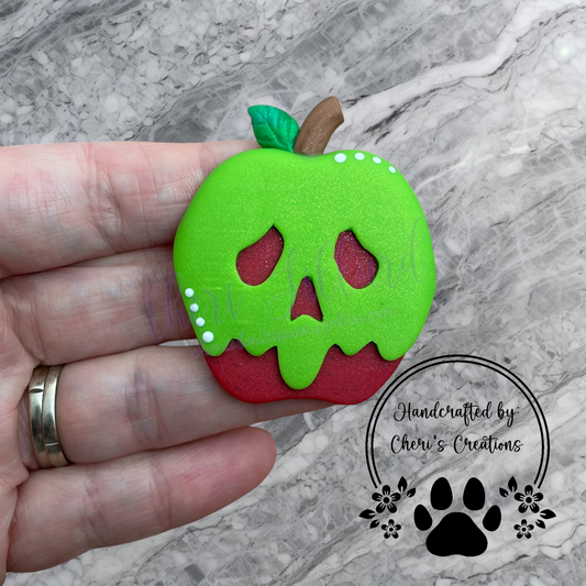 Spooky Poison Apple Polymer Clay Embellishment