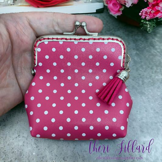 Polka Dots on Pink Coin Purse