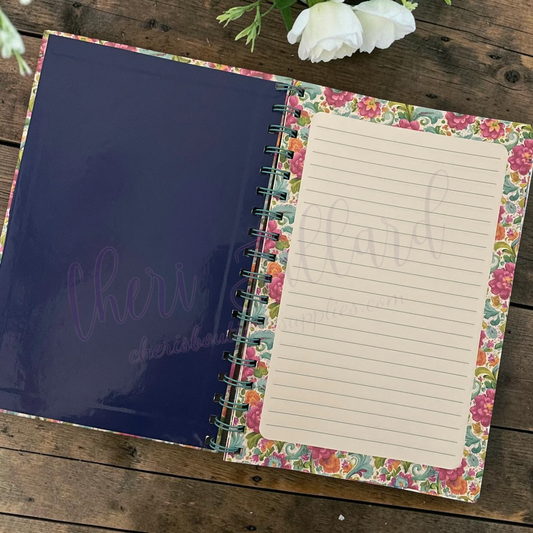 Preppy Floral Spiral Notebook