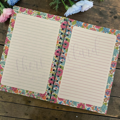 Preppy Floral Spiral Notebook