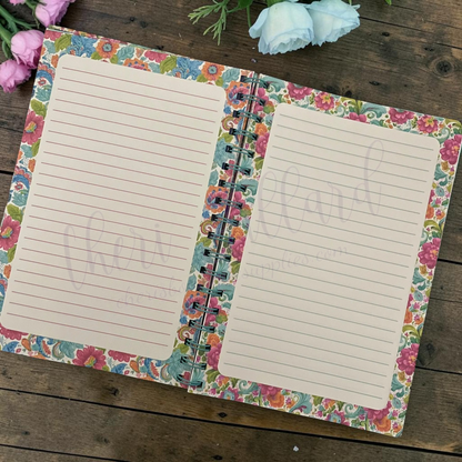 Preppy Floral Spiral Notebook