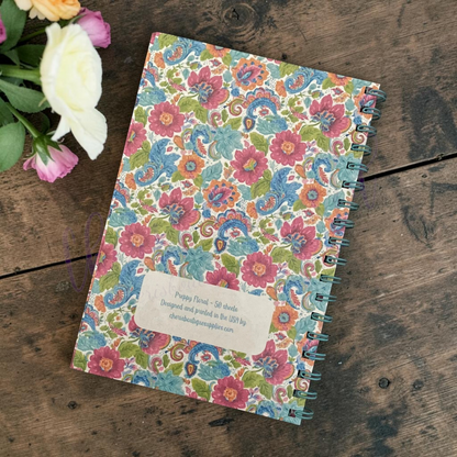 Preppy Floral Spiral Notebook
