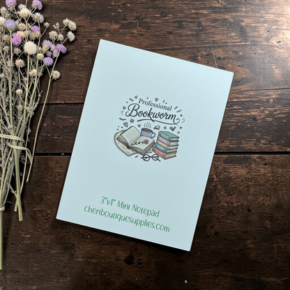 Bookworm Mini Notepad – Cute Reading Memo Pad