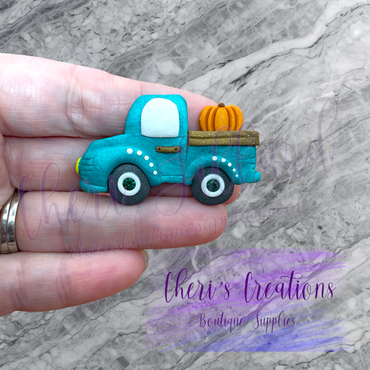 Pumpkin Truck Polymer Clay Embellishment