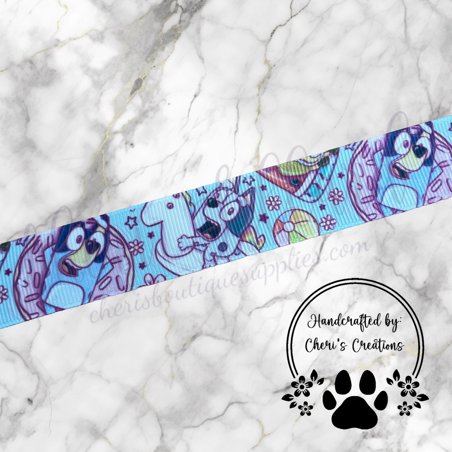 Pool Party Pals Grosgrain Ribbon – 5/8", 7/8", 1.5" | Summer Ribbon for Hair Bows & Crafts