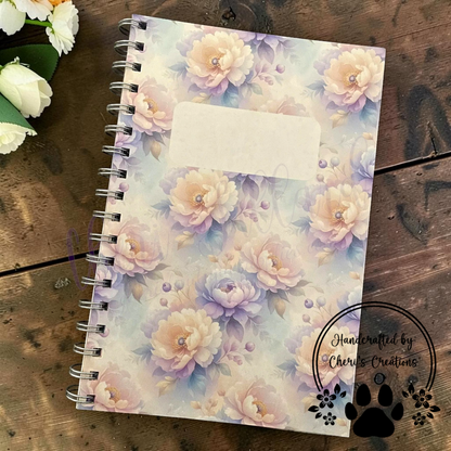 Purple Floral Spiral Notebook