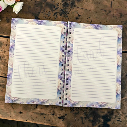Purple Floral Spiral Notebook