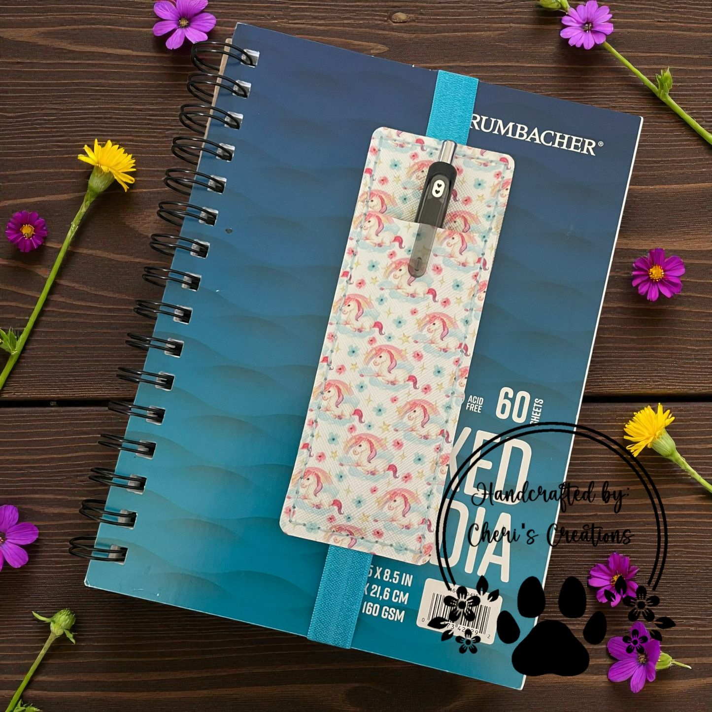 Pen Pouch - Rainbow Unicorns Journal Pen Holder