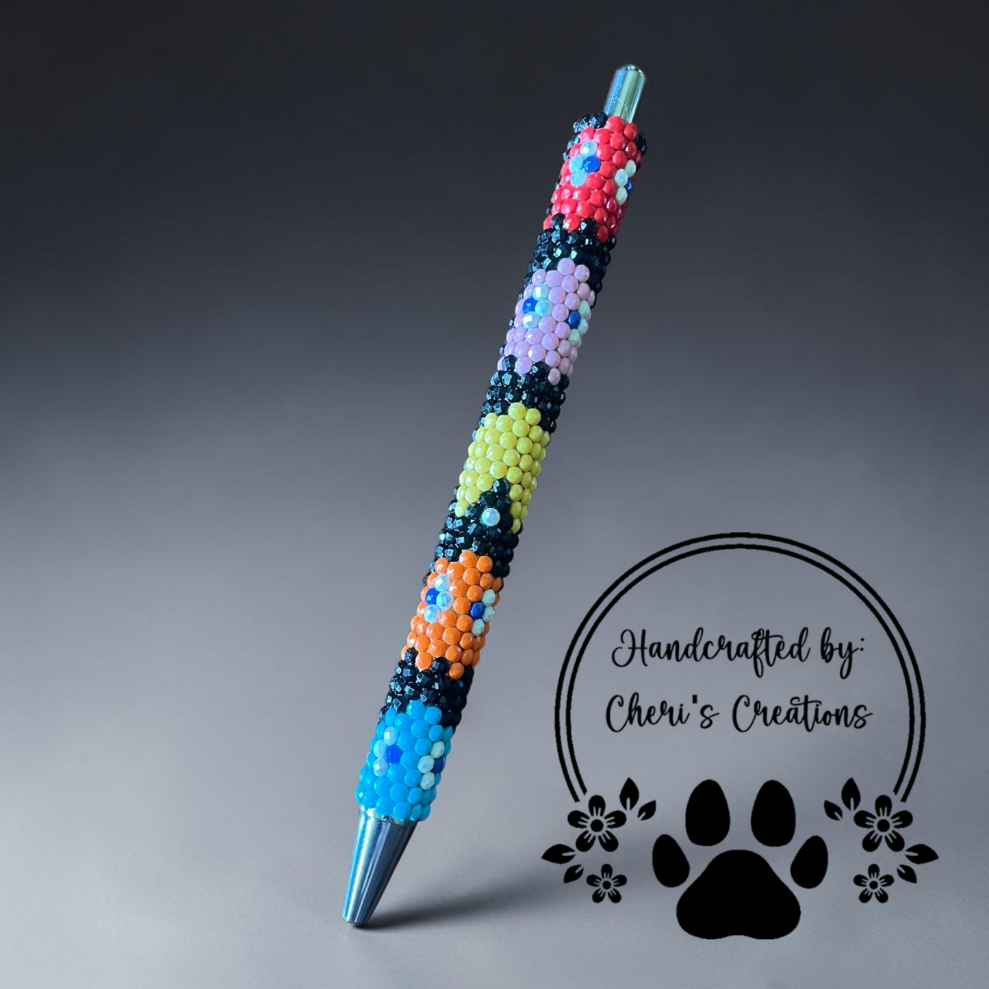 Retro Arcade Maze Rhinestone Bling Ballpoint Pen
