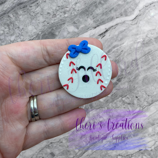 Screamer Baseball Polymer Clay Embellishment