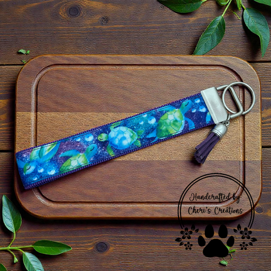 Wristlet Keychain - Sea Turtles Key Fob