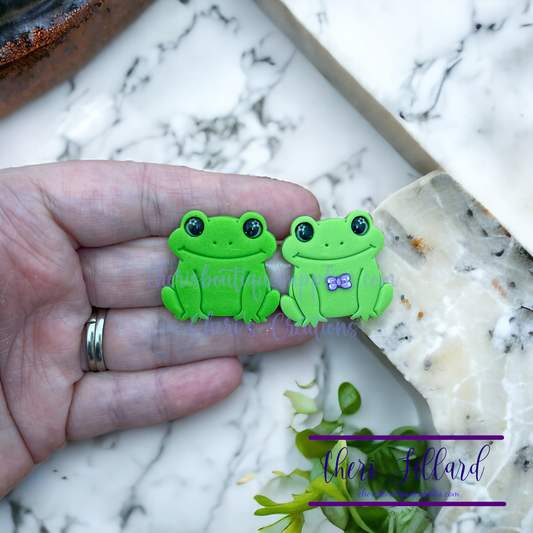 Silly Frog Polymer Clay Embellishment