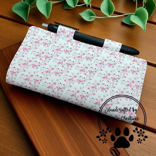 Merkitten Magic Checkbook Cover – Handmade Faux Leather