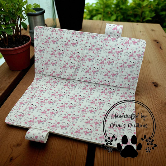 Merkitten Magic Checkbook Cover – Handmade Faux Leather