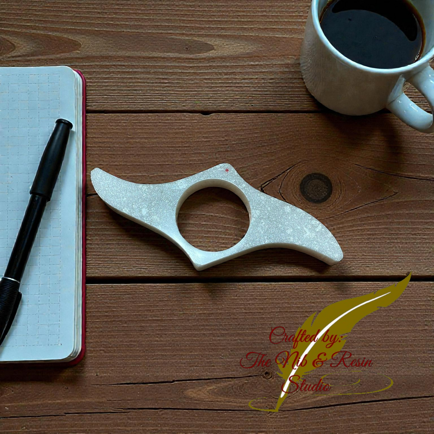 Page Holder - Silver White Small Blade Thumb Holder