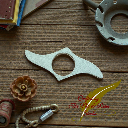 Page Holder - White Glitter Small Blade Thumb Holder