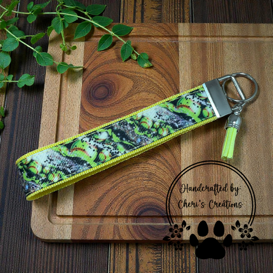Wristlet Keychain - Softball Fan Key Fob