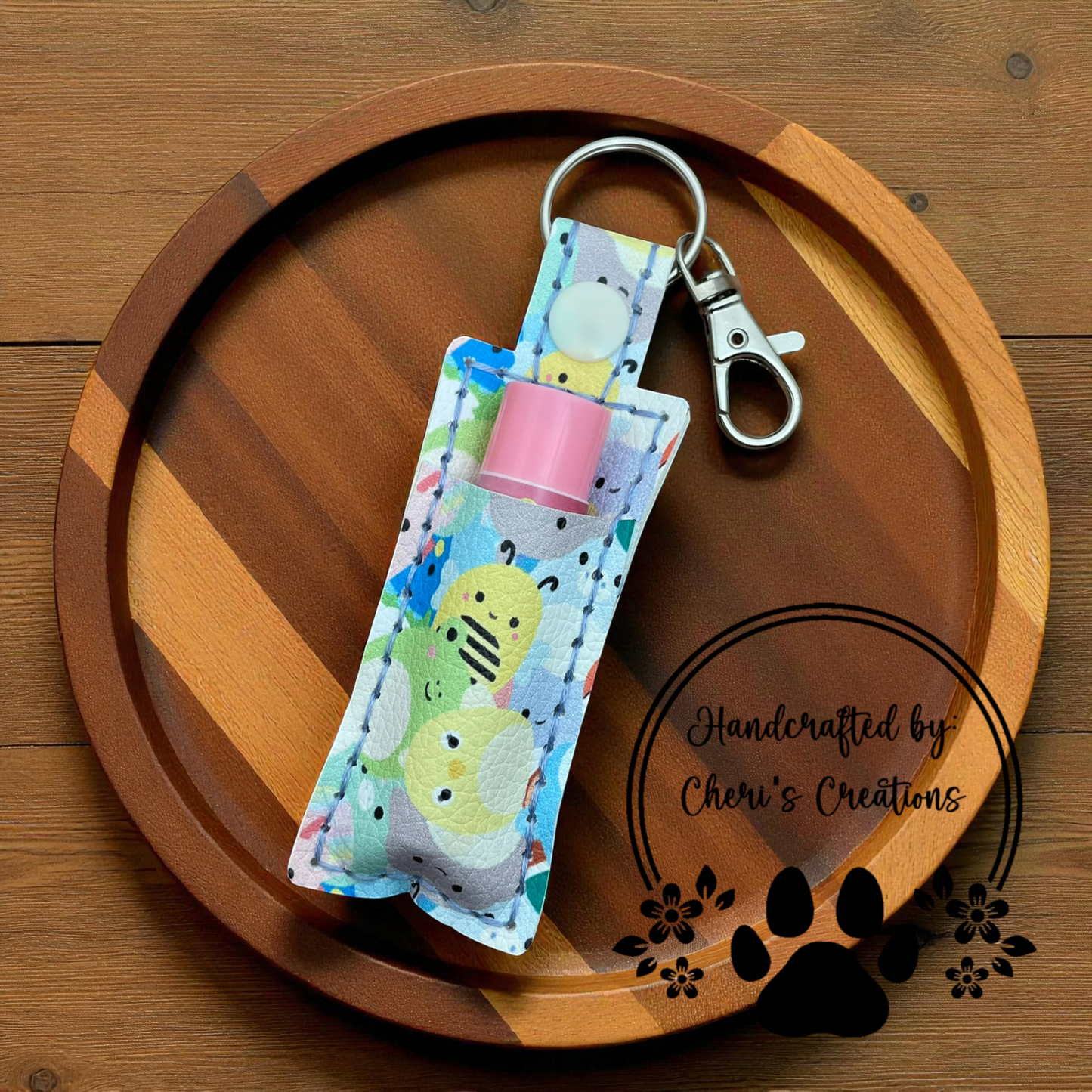 Chapstick Keychain - Squished Animals Lip Balm Holder