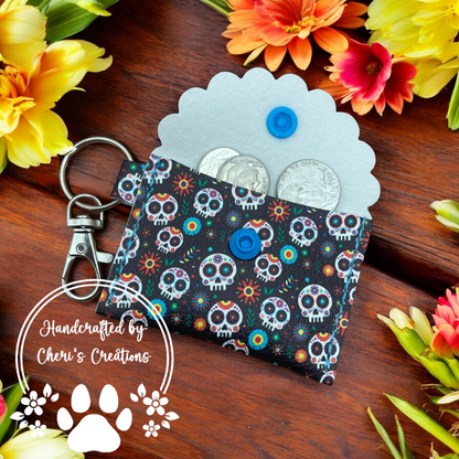 Sugar Skulls Mini Keychain Wallet