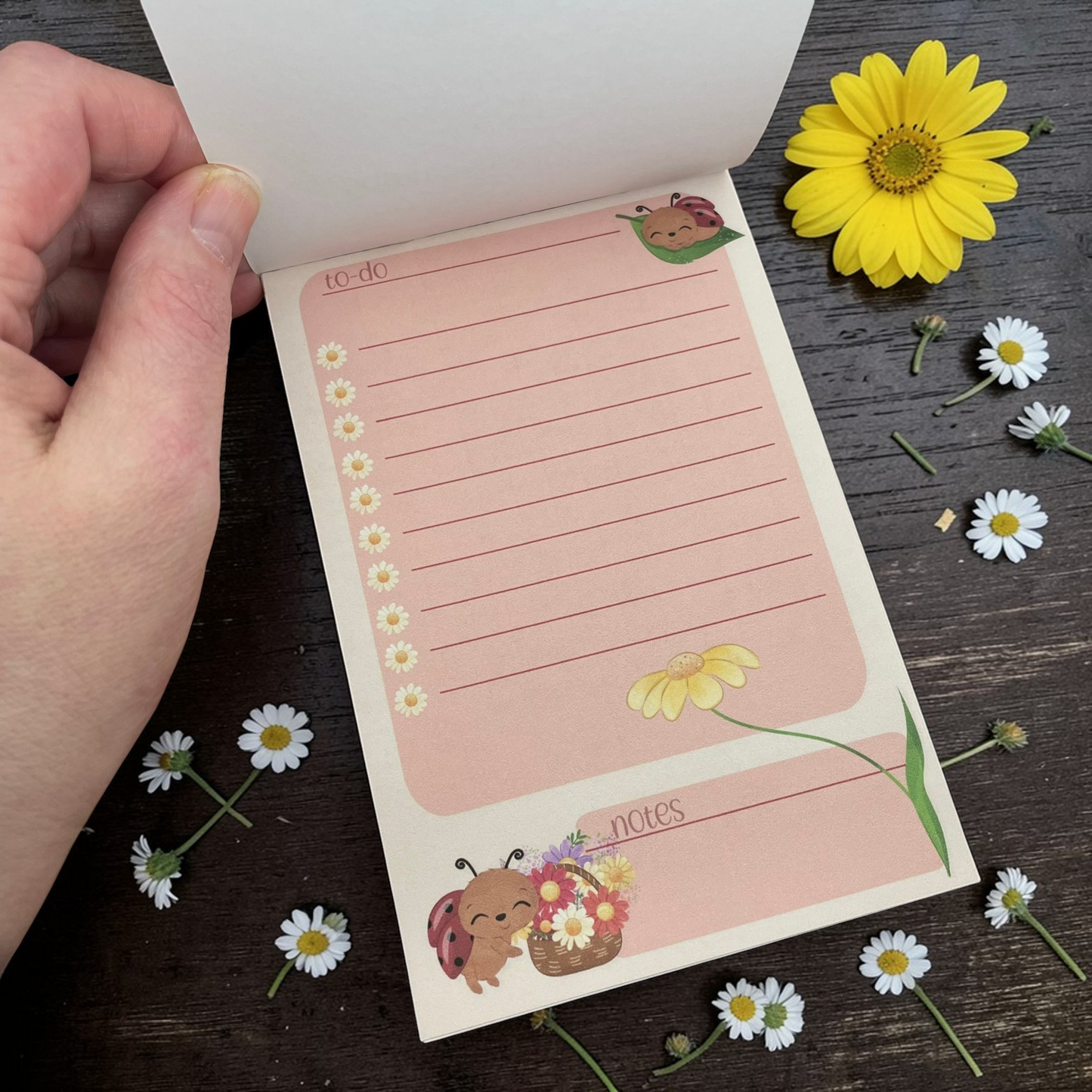 Ladybug Notepad – Cute Bug Memo Pad | Handmade Stationery