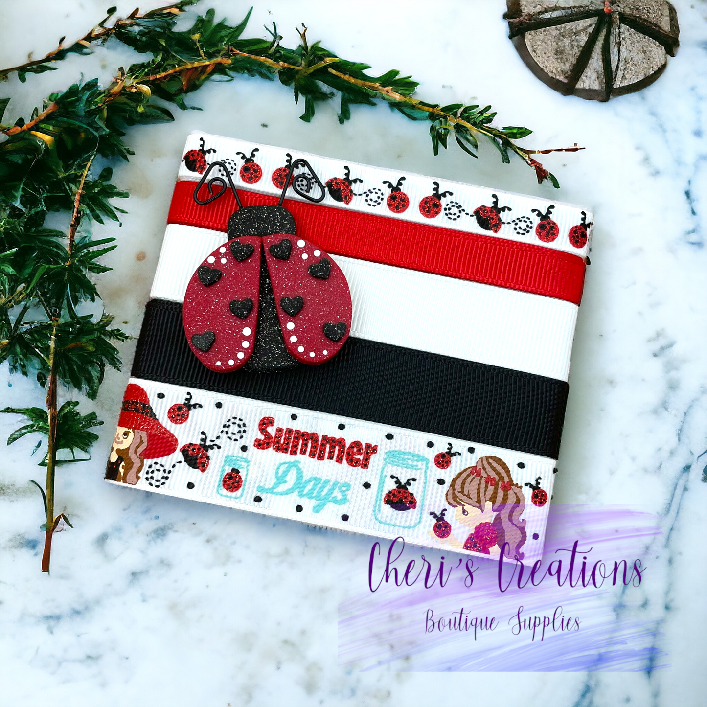 Summer Ladybug Clay & Ribbon Kit