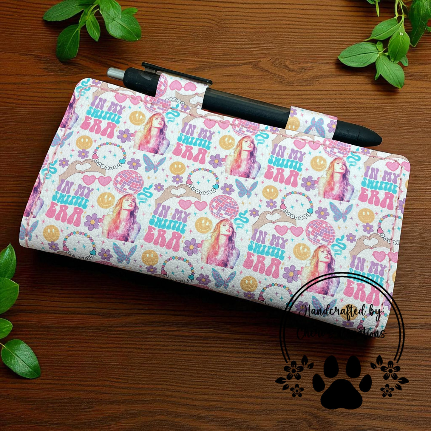 In My Swiftie Era Checkbook Cover – Handmade Faux Leather Accessory