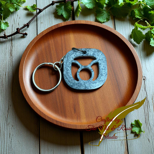 Zodiac Sign Keychain: Taurus - Silver