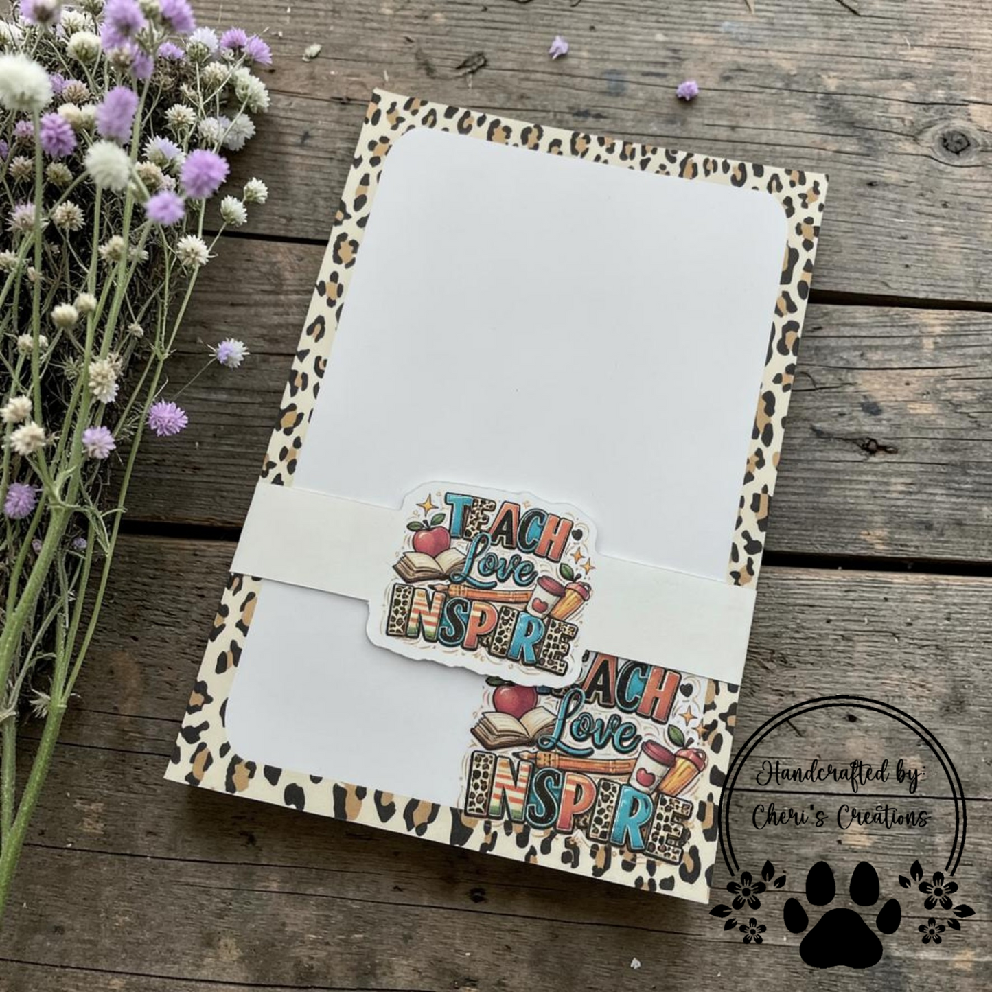 Teach Love Inspire Notepad – Cheetah Teacher Memo Pad