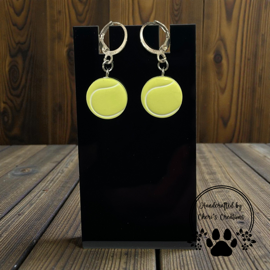 Tennis Ball Earrings – Mini Dangle Earrings