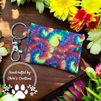 Tie Dye Mini Keychain Wallet