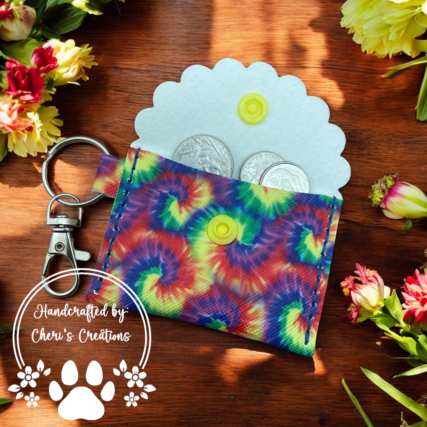 Tie Dye Mini Keychain Wallet