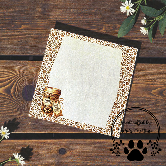 Travel Coffee Memo Pad