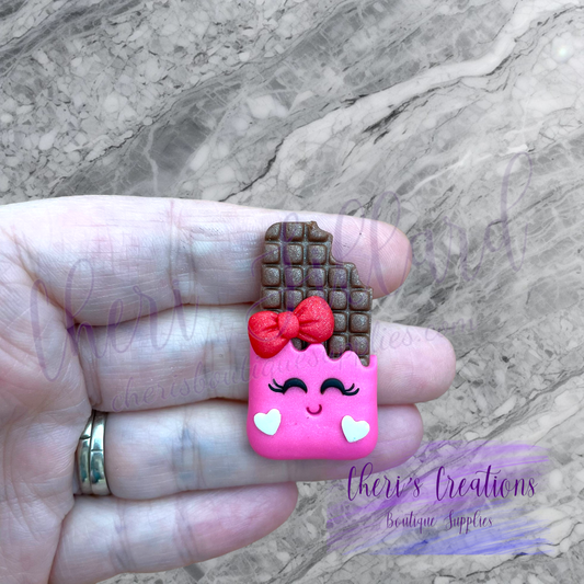 Valentine Candy Bar Polymer Clay Embellishment