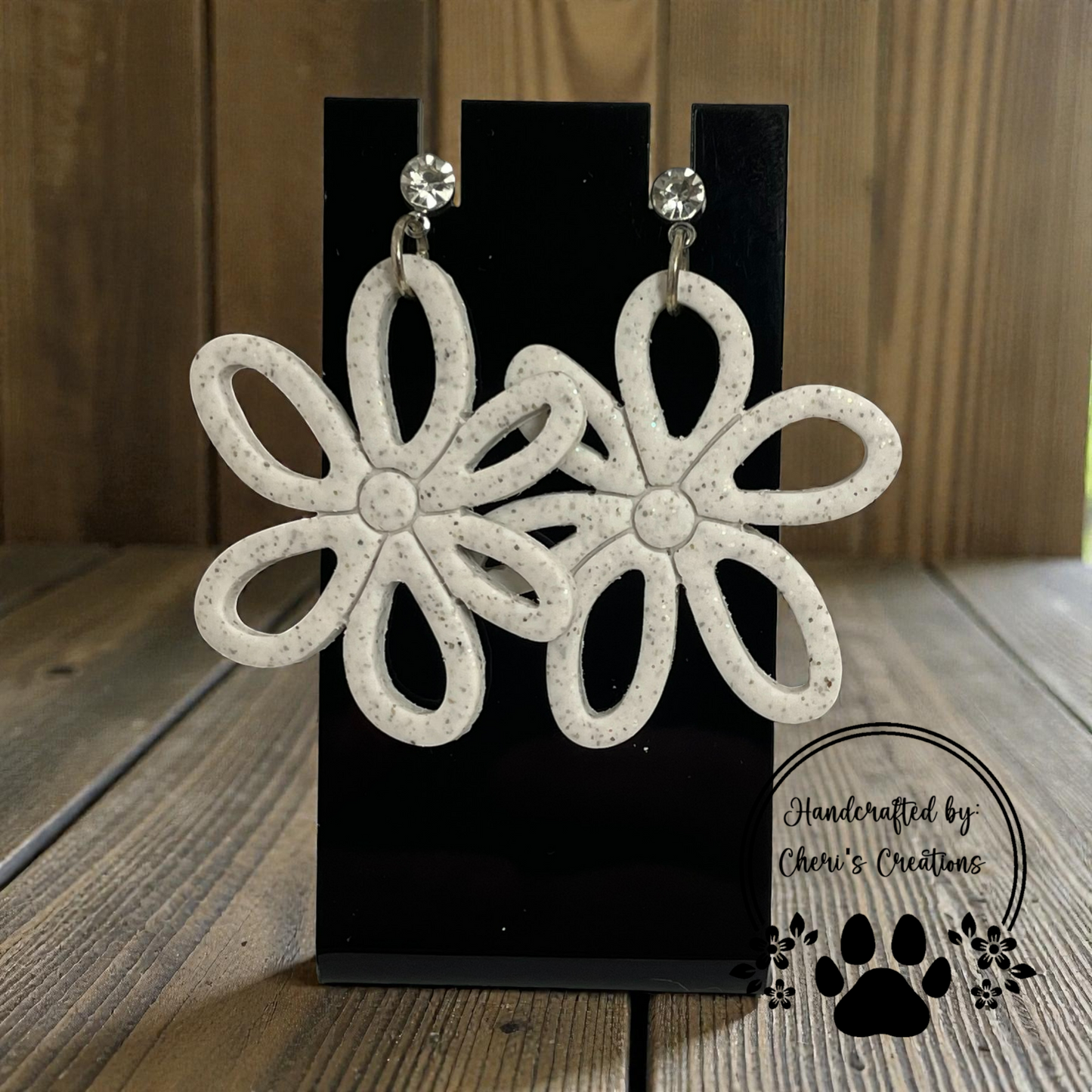 Vienna Flower Dangle Earrings – Handmade Polymer Clay Earrings