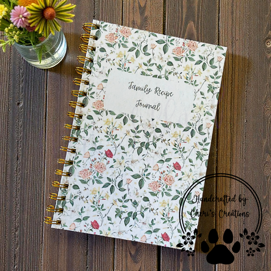 Vintage Floral Recipe Journal