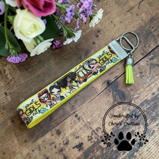 Smart Girls Rule Wristlet Keychain