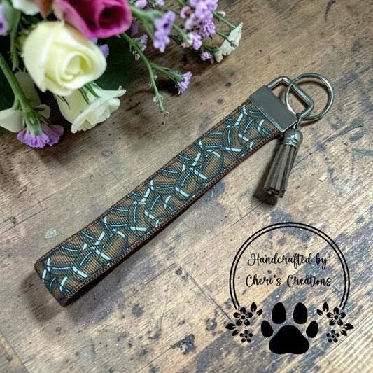 Football Fan Wristlet Keychain