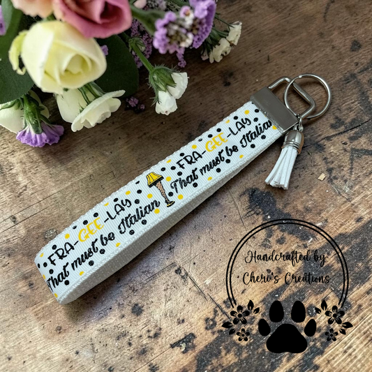 Italian Leg Lamp Wristlet Keychain