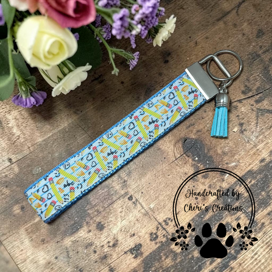 Notebook Doodles Wristlet Keychain
