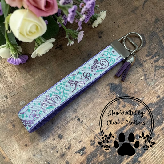 Elegant Dragonflies Wristlet Keychain