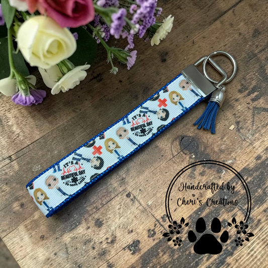 Doctor Inspired Wristlet Keychain