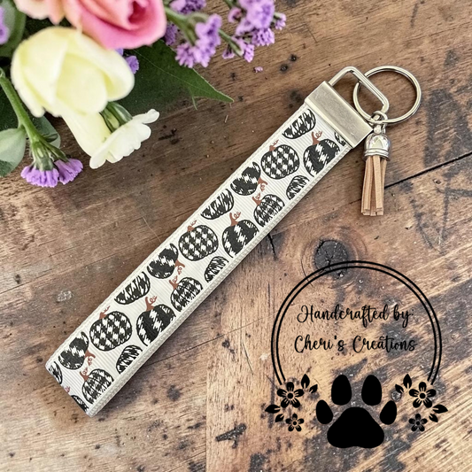 Fall Pumpkin Wristlet Keychain - Limited Edition