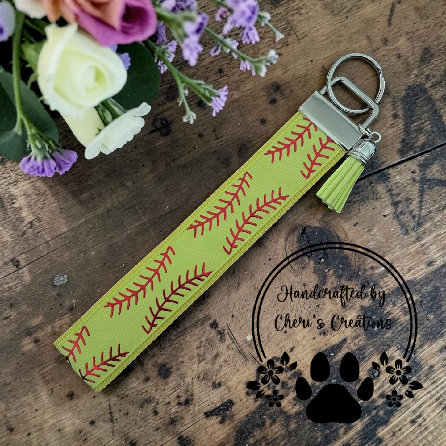 Softball Laces Wristlet Keychain - Limited Edition