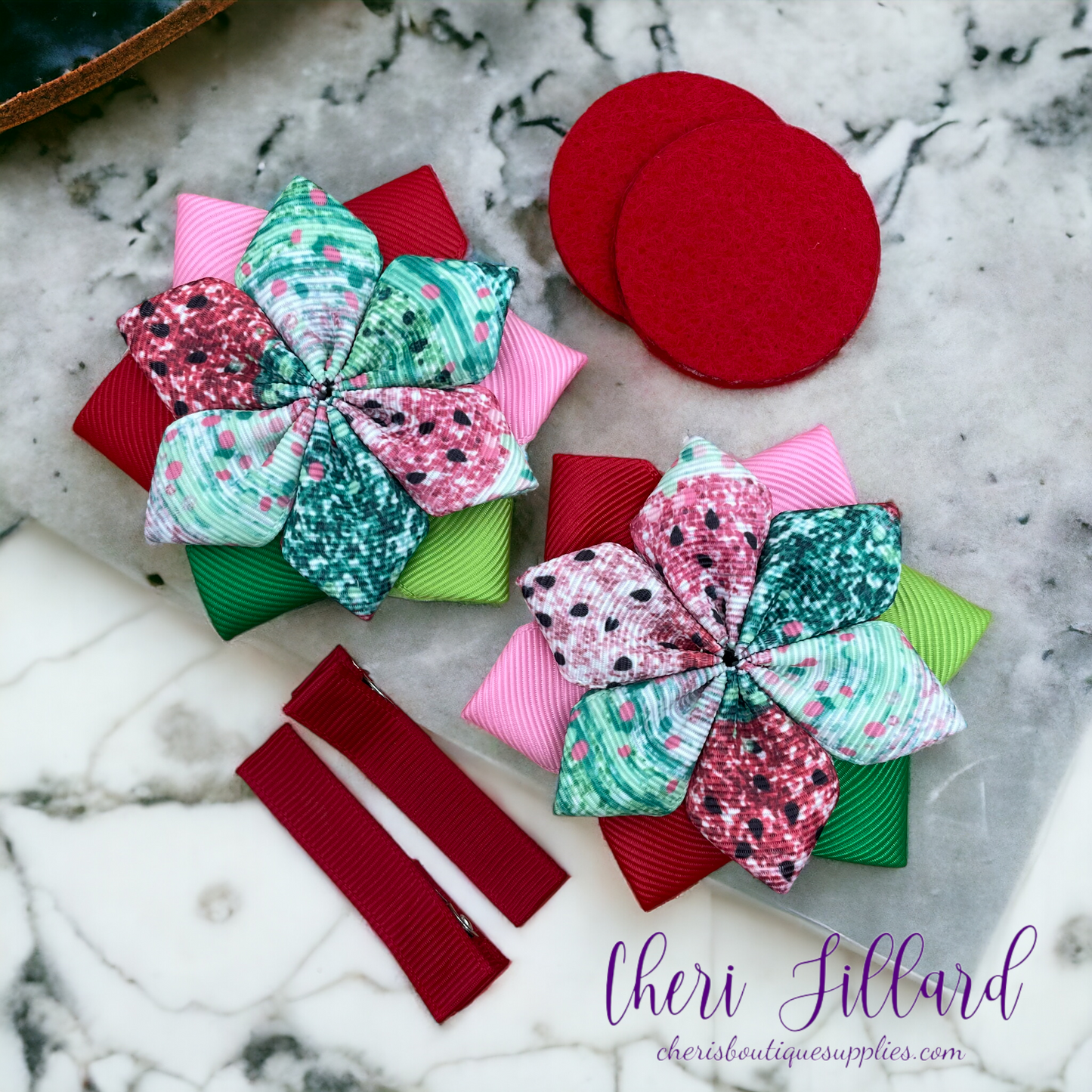 Watermelon Splash Flower Bow Kit